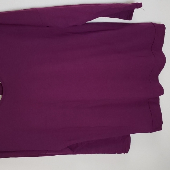 Amazon Brand long sleeve top, open back, t bar back, unique, purple. Sz Large - Picture 3 of 6
